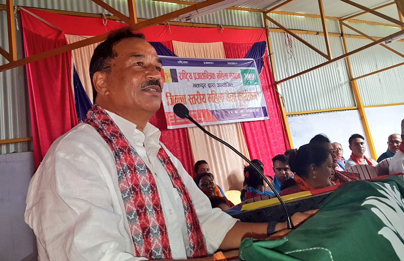 हिन्दुत्व पहिचान रक्षा गर्न महिलाहरुले हस्तक्षेपकारी भुमिका निर्वाह गर्नुपर्छ :  कमल थापा 