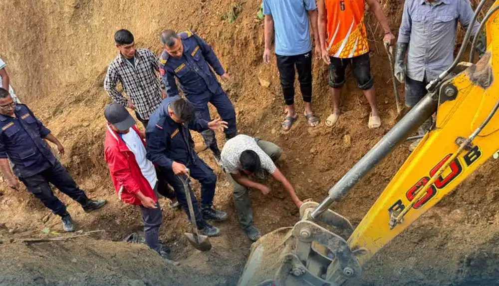 बागलुङको निसीखोलामा ढिस्को खस्दा दुई मजदुरको मृत्यु, एक गम्भीर घाइते